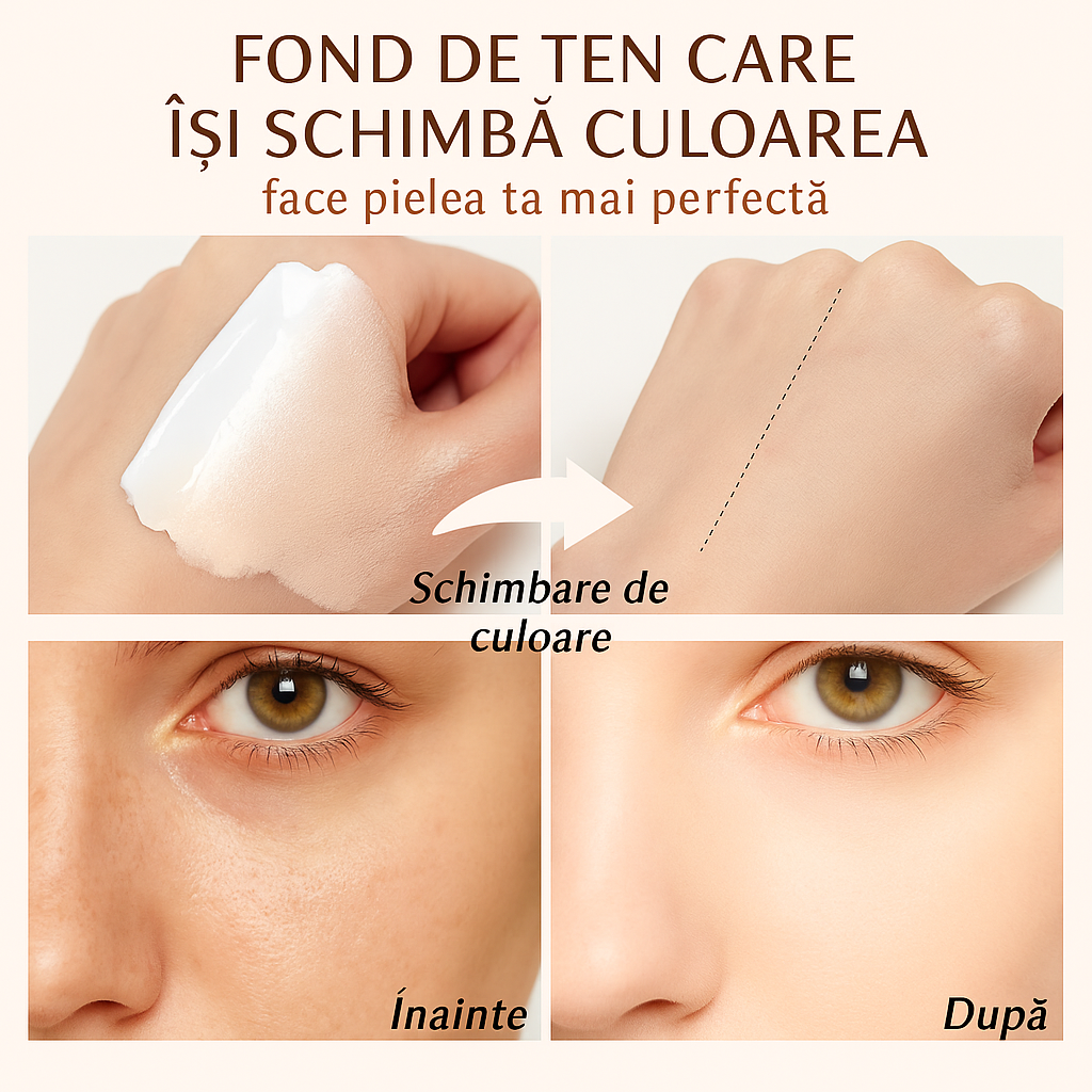 Fond de Ten Transformator cu SPF50 – Adaptare Perfectă la Tonul Pielii